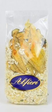 Risotto extra con fiori di zucca